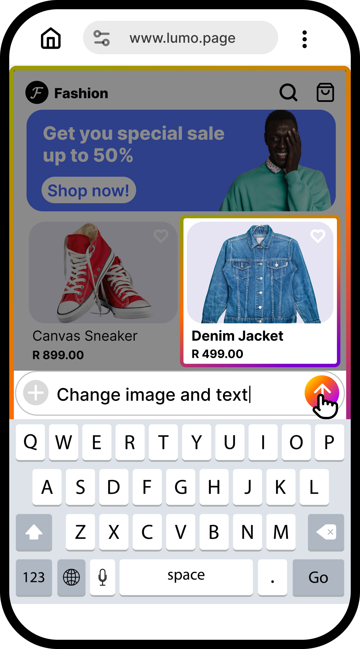 Lumo mobile editor - first step